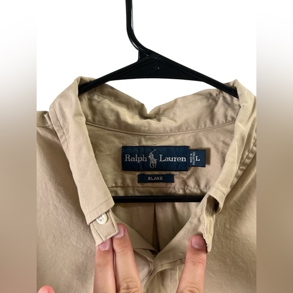 Ralph Lauren tan Blake long sleeve button down shirt - Picture 3 of 5